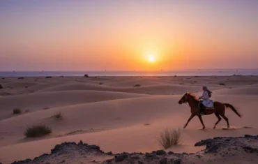 Horse experience in Hurghada with Red Sea coastline, desert scenery and beautiful Egyptian landscape