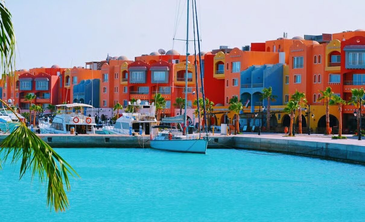 Hurghada Egypt city tour with old town streets, local markets, marina and Red Sea waterfront
