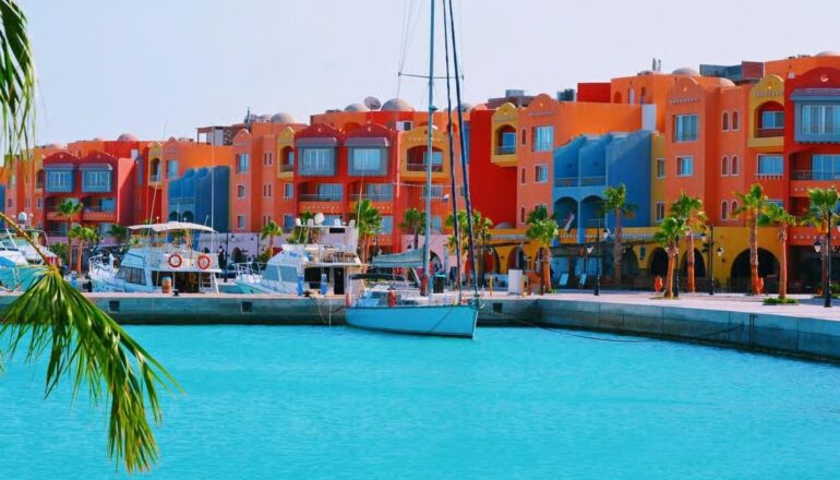 Hurghada Egypt city tour with old town streets, local markets, marina and Red Sea waterfront