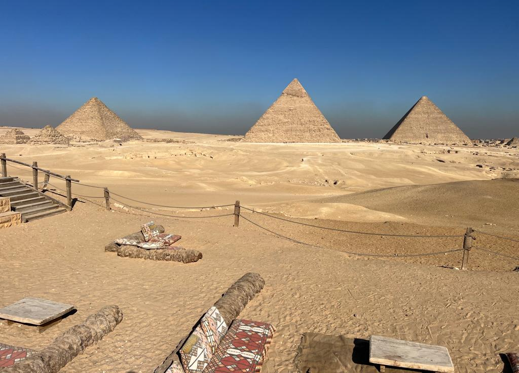 Giza Pyramids and Step Pyramid of Djoser in Sakkara Egypt on a full-day ancient history tour from Cairo