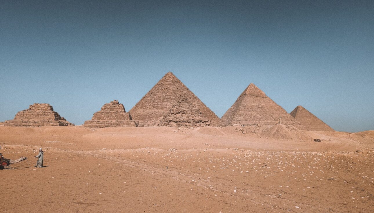 Shakira live at the Giza Pyramids during the 2026 Egypt concert