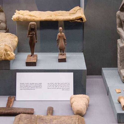 Private Cairo day tour to the Egyptian Museum and National Museum of Egyptian Civilization, exploring ancient artifacts and royal mummies.