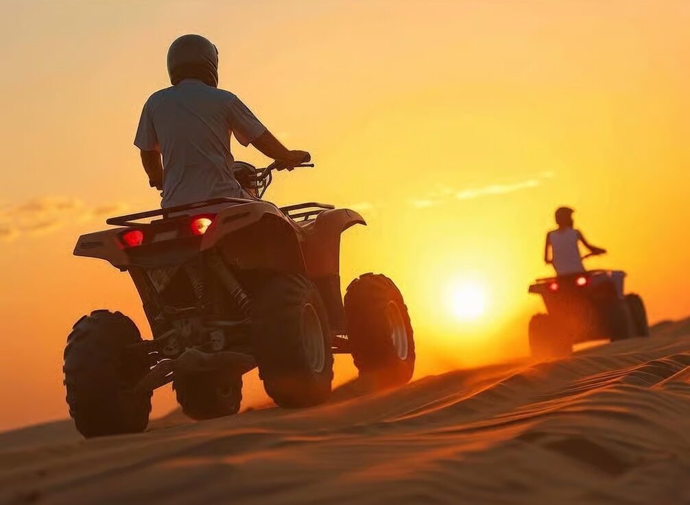 Hurghada desert sunrise with golden mountains, camels and beautiful Egyptian desert landscape