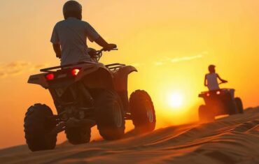 Hurghada desert sunrise with golden mountains, camels and beautiful Egyptian desert landscape