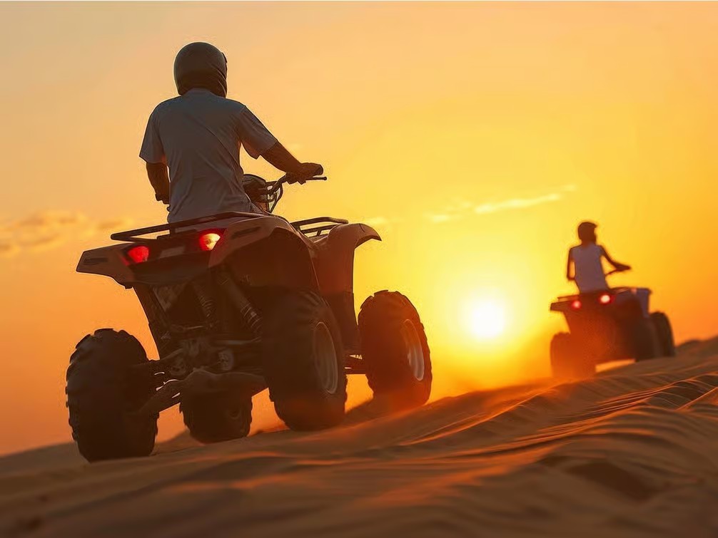 Hurghada desert sunrise with golden mountains, camels and beautiful Egyptian desert landscape