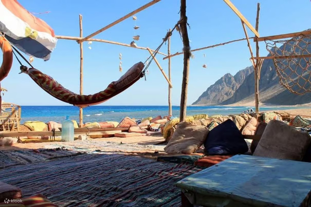 Basata Café in Sharm El Sheikh by the Red Sea with beautiful coastal views and a peaceful Egyptian atmosphere
