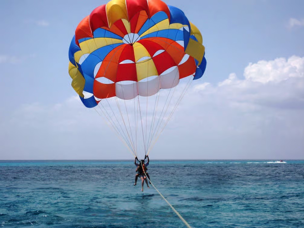 Sharm El Sheikh water sports experience on the Red Sea with parasailing, sea rides and beautiful coastal scenery